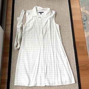 White shirt dress, sleeveless fully lined. excellent quality